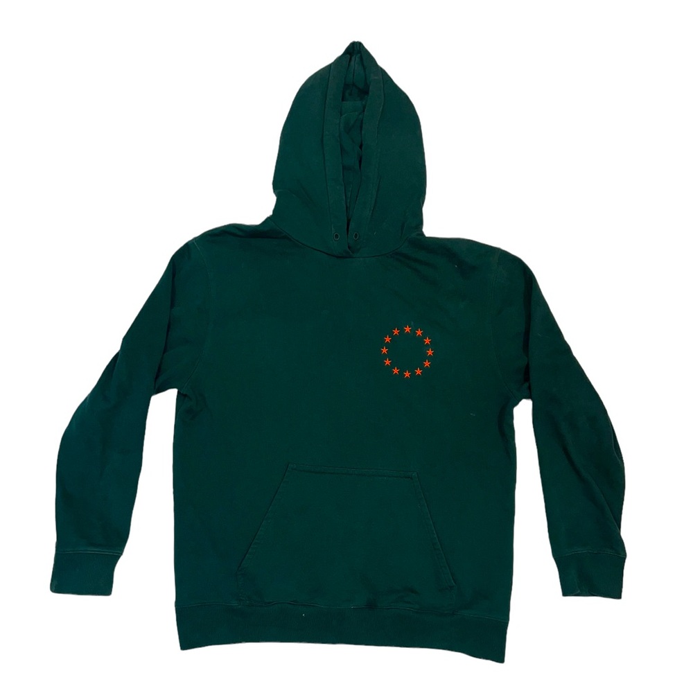 Etudes Studio Green Hoodie with Orange Stars